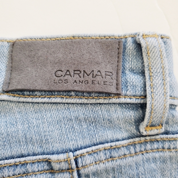 Carmar Alonso skinny stretch jeans zipper thigh distressed - Picture 10 of 11